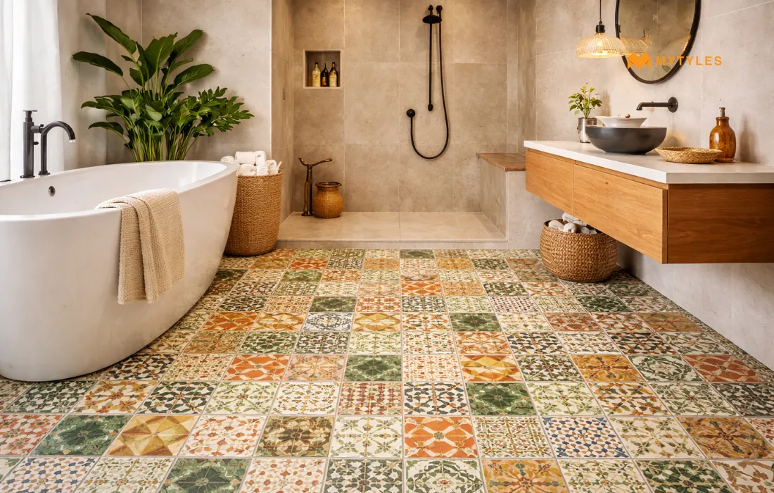 Mosaic Pattern tile in Bathroom